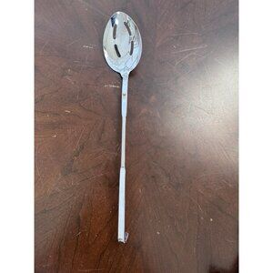 VTG Irvin Ware Chrome USA Slotted Spoon USA MCM Handle Flatware Serving Piece